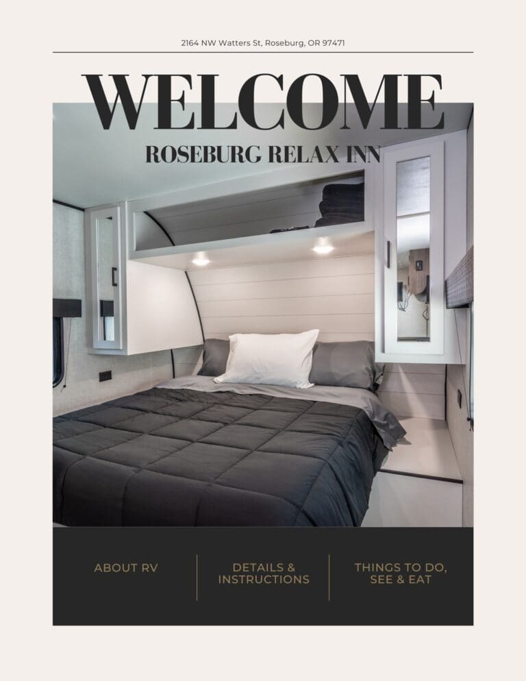 Roseburg Relax Inn Welcome Book for an Airbnb Stay